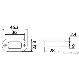 
Lumière courtoisie polycarbonate 3 LED sans bague 
