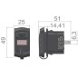 
Prise double USB-A+C + 12/24 V voltmètre 
