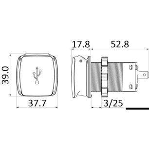 
Prise étanche SCANSTRUT Flip Pro 12 V 
