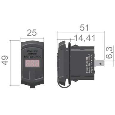 Prise de courant + double USB| EAN 8033137199165 Ref 14.195.62