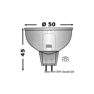 Ampoule halogène réflecteur dichroïque| EAN 8033137047749 Ref 14.258.57