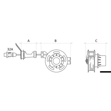 Câble électrique rétractable+ escamotable| EAN 8033137226496 Ref 14.322.06