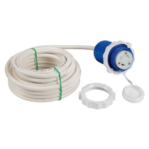 
Câble fiche+capuchon pré-monté bleu 15 m 24 A 3x4 

