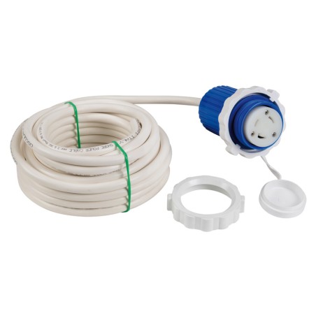
Câble fiche+capuchon pré-monté bleu 15 m 24 A 3x4 
