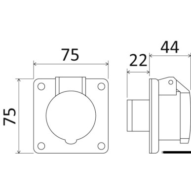 Fiche/raccord 12/24 V| EAN 8033137195501 Ref 14.337.03