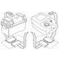 
Paire support fixation pour batterie or reservoir 
