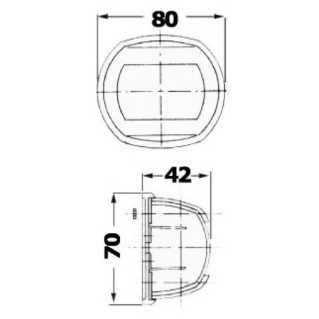
Feu de navigation Sphera Compact vert RAL 7042 
