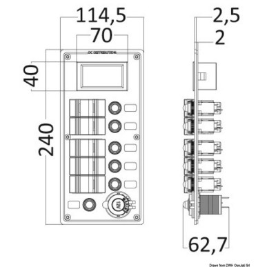 Panneau électrique série PCAL + voltmètre numérique 9/32 V| EAN 8033137038730 Ref 14.863.05