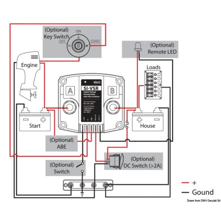 
Relay sensible  la tension VSR avec isolateur starter 
