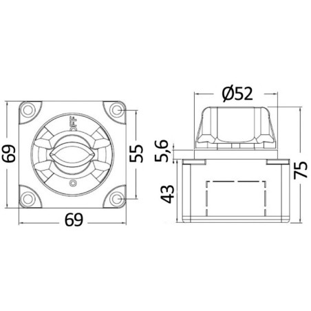 
Déviateur batterie 300A OFF-1-BOTH-2 
