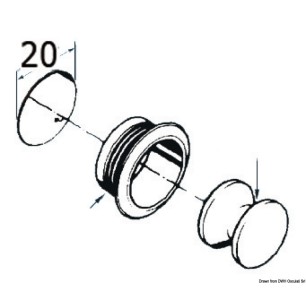 
Mini déclic  bouton laiton poli et émaillé 16 mm 

