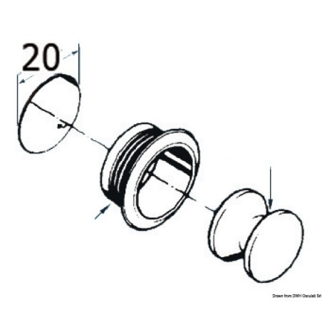
Mini déclic  bouton laiton poli et émaillé 16 mm 
