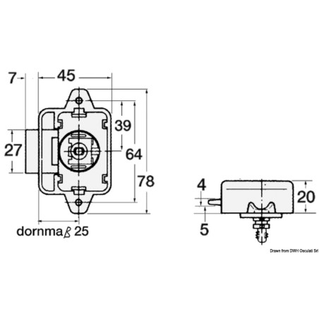 
Déclic nylon simple antivibration 
