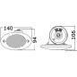 
Avertisseur  encastrer Fiamm blanc 140 x 80 mm 
