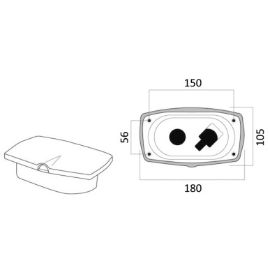 Boîtier douchette pont New Edge gâchette Boris| EAN 8033137191428 Ref 15.257.60BU