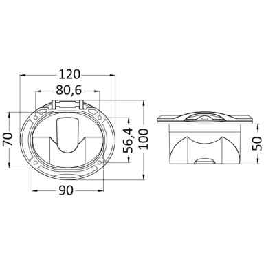 Boîtier douchette pont Nuvola + douchette Keji| EAN 8033137196638 Ref 15.275.02