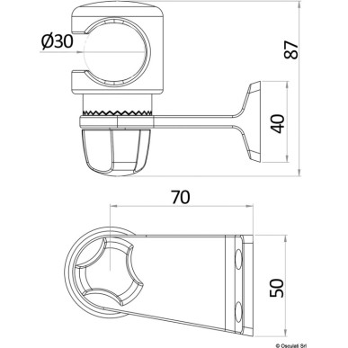 Support mural douches acier inoxydable Ref 15.485.01