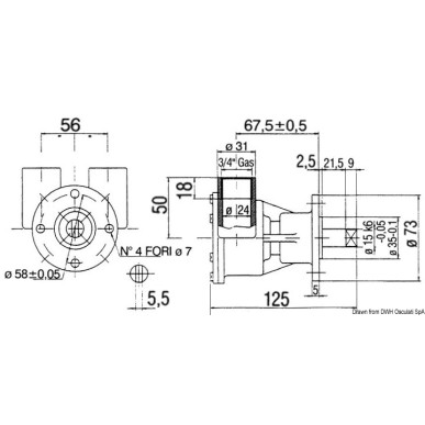 Pompe type NAUCO FPR043, bridée| EAN 8033137094309 Ref 16.046.00
