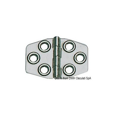Charnière AISI316 poli 68x46 mm | EAN 8033137129667 Ref 38.829.00