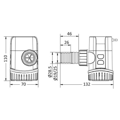 Pompe de fond de cale automatique+ immergée Europump Next Generation| EAN 8033137198946 Ref 16.129.06