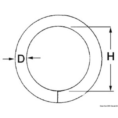 Anneau rond 10x60 mm | EAN 8033137130960 Ref 39.596.03