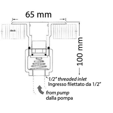 Attache baïonette + raccord plastique droit | EAN 8033137194863 Ref 16.442.22