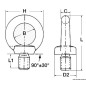 
Ecrou  œil moulé mâle AISI316 8 mm 
