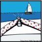 
Bouton femelle Perfix fixation sur tissu blanc 
