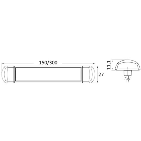 
Eclairage  LED version sur plan 12/24V 1,8W 3500K 
