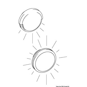
Lumière LED d'ambiance Tilly 180° blanche 
