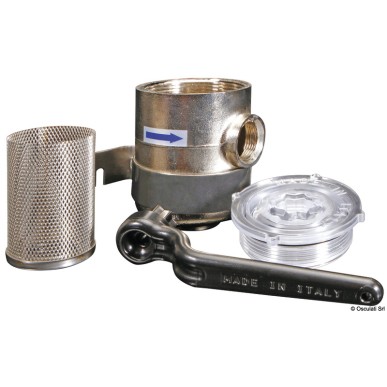 Filtre eau laiton chromé 1/2" | EAN 8033137103520 Ref 17.649.02