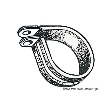 Collier de serrage inox caoutchouté 18 mm | EAN 8033137010200 Ref 18.024.18