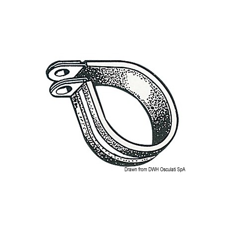 
Collier de serrage inox caoutchouté 60 mm 
