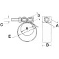 
Collier de serrage Heavy Duty AISI 316 118/126 mm 
