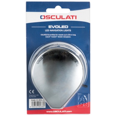 Feux de navigation Evoled LED  inox fixation sur plan| EAN 8033137053382 Ref 11.041.21