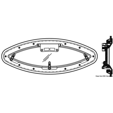 Hublot oval BOMAR Flagship 160 x 425 mm | EAN 8033137108105 Ref 19.511.21