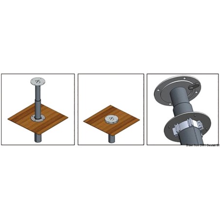 
Pied table rétractable 2 étapes 12 V  
