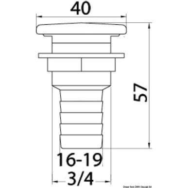 Event carburant laiton chromé Full Flush droit16mm | EAN 8033137109591 Ref 20.275.16