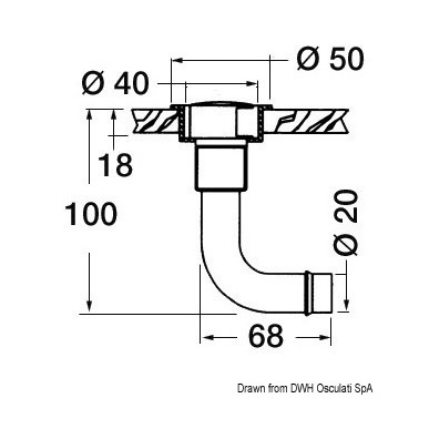 Event laiton chromé coudé 90+ gauche 20 mm | EAN 8033137109669 Ref 20.285.04