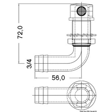 Event carburant 90+ inox poli miroir 19 mm | EAN 8033137109720 Ref 20.289.01