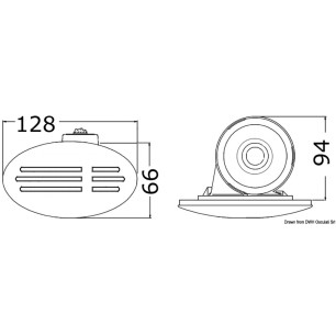 
Avertisseur  encastrement ABS avec grille blanche 
