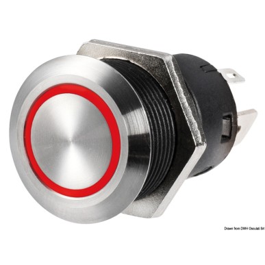 Interrupteur FLAT inox| EAN 8033137089619 Ref 14.215.05