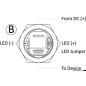 
Interrupteur FLAT inox (ON)-OFF 12 V blanc 
