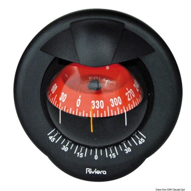Compas 3"RIVIERA Pegasus rose noire/boîtier rouge | EAN 8033137114564 Ref 25.019.17