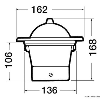 Compas 4" RIVIERA BU1 encastrer | EAN 8033137114762 Ref 25.027.00