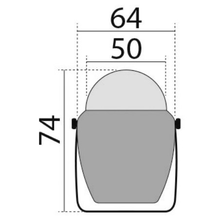 
Compas Finder 2" avec étrier blanc/bleu 
