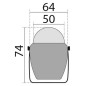 
Compas Finder 2" avec étrier noir/noir 

