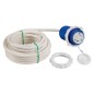 
Câble fiche+capuchon pré-monté bleu 15 m 16 A 
