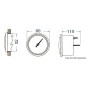 
Echosounder Veethree blanc  encastrer 
