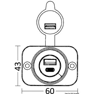 
Prise USB standard + micro 
